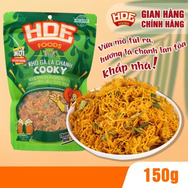 Khô Gà Lá Chanh Cooky 150g Giòn Dai 100% Thịt Gà Tươi - Giá 65.000 HDF Foods