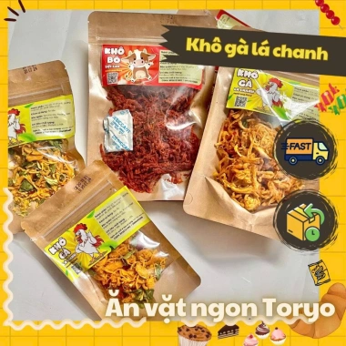 Khô gà lá chanh - Giòn thơm, túi zip giấy sinh thái, giảm còn 20.500 VND