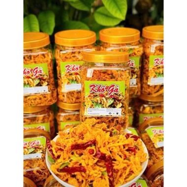 Khô gà lá chanh hũ 500g - Thịt gà giòn thơm, giảm giá mạnh chỉ 95.000đ
