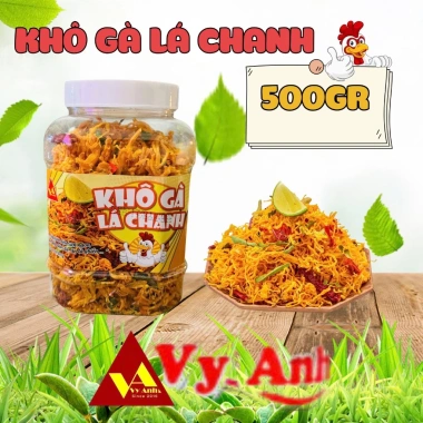 Khô Gà Lá Chanh Loại 1 Nhà Vy Anh 500gr - Thơm Ngon, Giảm Giá 22% - Chỉ 98.000 VND