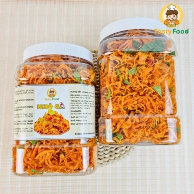 Khô gà lá chanh Tasty Food 500g - Hũ vuông, thơm ngon, chỉ 150.000đ