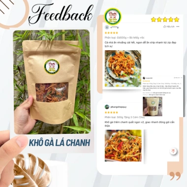 Khô gà lá chanh thơm ngon, sợi mềm 500g/250g - Tạp Hóa Bia Lạc KG01, chỉ 112.857 VND