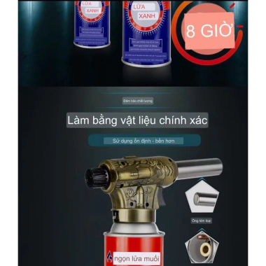 Khò Ga Mini Vỏ Thép Đánh Lửa Tự Động Hình Viên Đạn - Đèn Sáng Mạnh, An Toàn, Giá 137.750