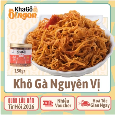 Khô Gà Nguyên Vị 500g Giòn Đặc Sản Sài Gòn Không Lá Chanh, Không Bơ Tỏi | KHA GỒ