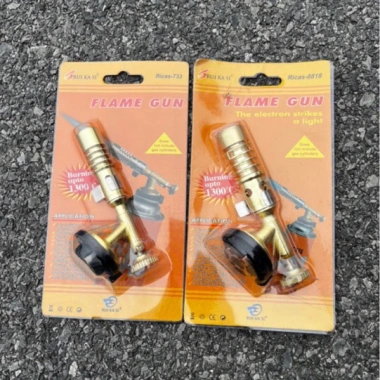 Khò Gas Mini 733 Mạ Đồng Mồi Lửa - Đèn Khò Ga Mini Giá 27.5k Tiết kiệm Điện máy H2T