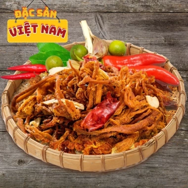 Khô Heo Cháy Tỏi Vị Cay Nhẹ 130gr - Ăn Vặt Văn Phòng, Viet Essence, Giá Ưu Đãi 135k