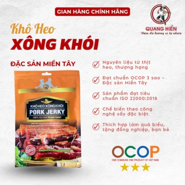 Khô Heo Xông Khói Quang Hiển – Thịt Heo Thật, Vị Đậm Đà, Thơm Khói, Chuẩn ATVSTP 7