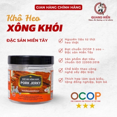 Khô Heo Xông Khói Quang Hiển – Thịt Heo Thật, Vị Đậm Đà, Thơm Khói, Chuẩn ATVSTP 8