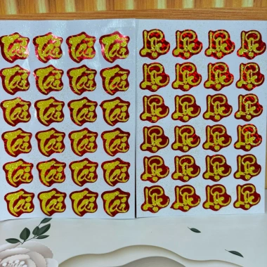 Kho lớn TP.HCM 1/2/5 tờ Team Decal Chữ Tài Lộc Kim Tuyền Dán Trái Cây Dài Bưới Bánh Kẹo Ngày Tết Giá chỉ 13.000 2