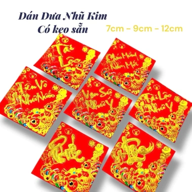 Kho Lớn TP.HCM - COMBO 100 Decal Dán Dưa Có Keo, Trang Trí Bánh Chưng, Bánh Tét, Dưa Hấu, Trái Cây - 95.000