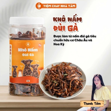 Khô Nấm Đùi Gà Tiệm Chay Nhà Tâm - Giòn Tan, Đậm Hương, Giá 85k Giảm Đặc Biệt