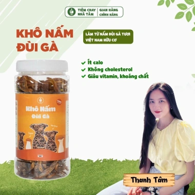 Khô Nấm Đùi Gà Tiệm Chay Nhà Tâm - Giòn Tan, Đậm Hương, Giá 85k Giảm Đặc Biệt 2 Khô Nấm Đùi Gà Tiệm Chay Nhà Tâm - Giòn Tan, Đậm Hương, Giá 85k Giảm Đặc Biệt 2