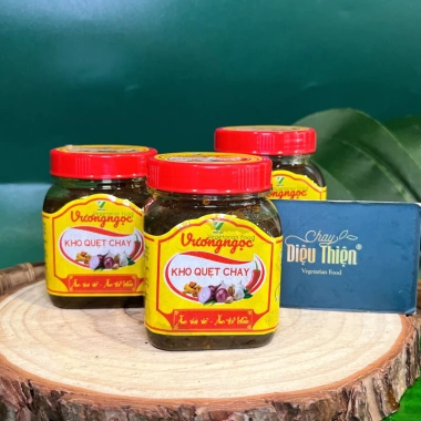 Kho Quẹt Chay Vương Ngọc Hũ 180g - Giá 36.000, giảm sâu, ngon giòn, bổ dưỡng cho người ăn chay