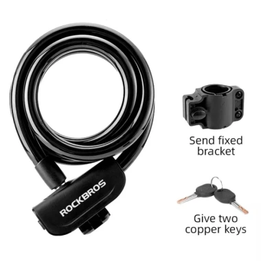 Khóa Cáp Anti-Theft Rockbros Thép Bảo Vệ Xe Đạp Off-Road & Đường Núi - Giá 204k 2