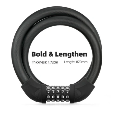 Khóa Cáp Thép Rockbros 1.72cm Cho Xe Đạp - Chống Trộm Mật Khẩu 5 Số, Lớp PVC, Giá 189.518₫ 8