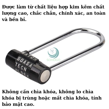 Khóa chữ cái 5 số an toàn - Chỉ 139.000đ, giảm từ 173.750đ, bảo vệ vali, balo, tủ 5