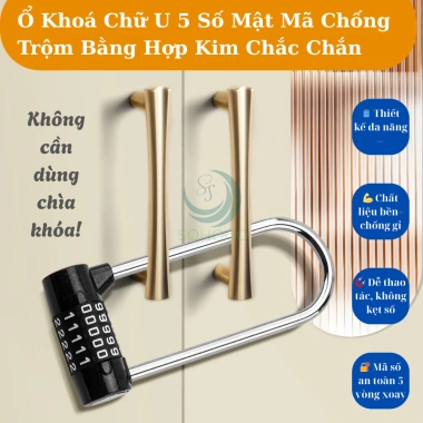 Khóa chữ cái 5 số an toàn - Chỉ 139.000đ, giảm từ 173.750đ, bảo vệ vali, balo, tủ 10