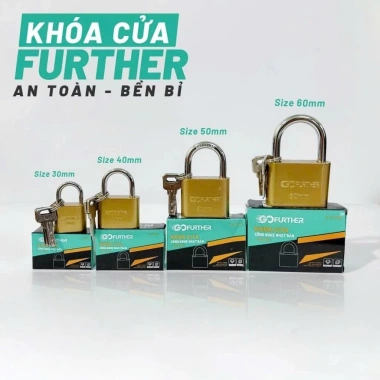 Khóa cửa GoFuther 3 chìa khóa cỡ 30‑60 công nghệ Nhật Bản bền, giá 10.000đ - Rẻ vô địch
