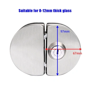 Khóa cửa kính bu lông đôi thép không gỉ không đục lỗ - Trượt dễ lắp, giá 201k VND 9