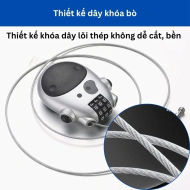 Khóa Dây 3 Số cho Xe Đạp Chống Trộm Điều Chỉnh Dây Vali Balo 99.000 VND 4