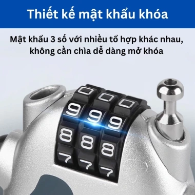 Khóa Dây 3 Số cho Xe Đạp Chống Trộm Điều Chỉnh Dây Vali Balo 99.000 VND 5