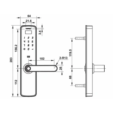 Khóa điện tử Hafele DL7.100 912.05.498 - Bảo hành 2 năm, Giá giảm 5,300,000 VND