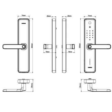 Khoá điện tử Zenith-ML2.501W Hafele - Mở khóa vân tay, thẻ từ, mã số, an toàn cao cấp, giá 9.5 triệu