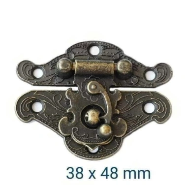 Khóa hộp cổ điển 48x38mm - 2 bộ, phù hợp cho hộp quà và túi xách, giảm còn 29.000đ 2