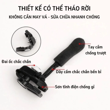 Khóa kéo đa năng 3 kích cỡ - Phụ kiện móc khóa quần áo cao cấp GUD MK02, giá 28.000₫