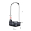 Khóa kéo dài 3/4 chữ số, còng khóa gym, cửa, vali - Mã khóa chống trộm, 112.376đ 6