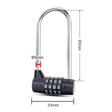 Khóa kéo dài 3/4 chữ số, còng khóa gym, cửa, vali - Mã khóa chống trộm, 112.376đ