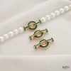 Khóa kết nối 14K gói vàng giữ màu, thang kẻ sọc, cubic zircon tròn, phụ kiện làm vòng tay và vòng cổ 81.458₫ 8