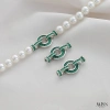 Khóa kết nối 14K gói vàng giữ màu, thang kẻ sọc, cubic zircon tròn, phụ kiện làm vòng tay và vòng cổ 81.458₫ 9