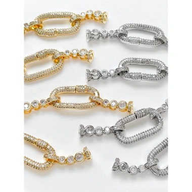 Khóa kết nối giữ màu kẻ sọc Zircon Pearl Buckle DIY - Độ bền cao, giữ màu lâu, giảm giá 18% chỉ 91.506 VND 3 Khóa kết nối giữ màu kẻ sọc Zircon Pearl Buckle DIY - Độ bền cao, giữ màu lâu, giảm giá 18% chỉ 91.506 VND 3
