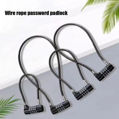 Khóa mật khẩu cáp AQUAEDGE 4 chữ số - Khóa cáp thép đa chức năng, mũ bảo hiểm, vali chống nước - 142.230₫ 8