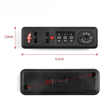 Khóa mật khẩu hành lý UUMIR 3 số đen - TSA, an toàn du lịch, bảo mật bền, 85.250₫