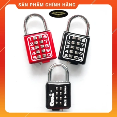 Khóa Số Bấm Cố Định 8/10 Số GHL Đài Loan Chính Hãng - Đen Đỏ 35mm/40mm