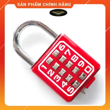 Khóa Số Bấm Cố Định 8/10 Số GHL Đài Loan Chính Hãng - Đen Đỏ 35mm/40mm