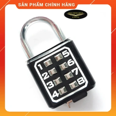 Khóa Số Bấm Cố Định 8/10 Số GHL Đài Loan Chính Hãng - Đen Đỏ 35mm/40mm