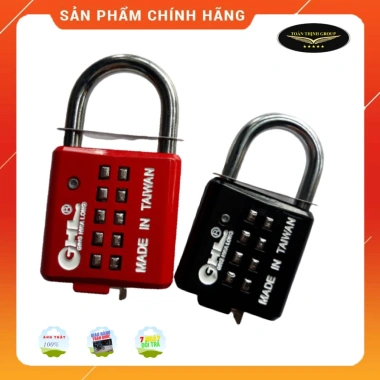 Khóa Số Bấm Cố Định 8/10 Số GHL Đài Loan Chính Hãng - Đen Đỏ 35mm/40mm