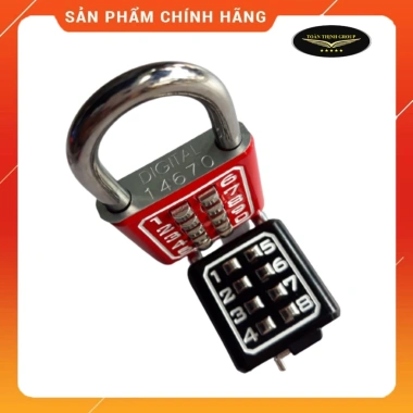 Khóa Số Bấm Cố Định 8/10 Số GHL Đài Loan Chính Hãng - Đen Đỏ 35mm/40mm