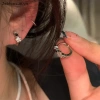 Khóa tai Retro Zircon Pha lê Pentagram Ngôi sao - Bông tai nữ thời trang, quà tặng 40k