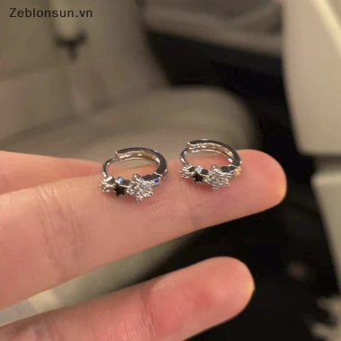 Khóa tai Retro Zircon Pha lê Pentagram Ngôi sao - Bông tai nữ thời trang, quà tặng 40k 8 Khóa tai Retro Zircon Pha lê Pentagram Ngôi sao - Bông tai nữ thời trang, quà tặng 40k 8