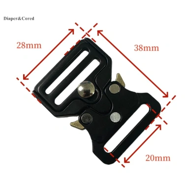 Khóa tháo nhanh kim loại tự động thắt lưng nam Kẹp kẽm điều chỉnh 20‑50mm YTH