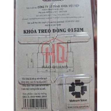 Khóa Treo Việt Tiệp 152M Bền Bỉ Chống Trộm Dính Chìa - Giá Ưu Đãi 132.047₫ 7