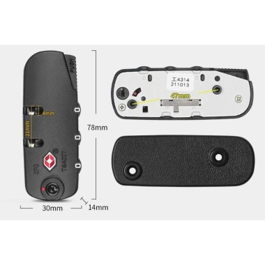 Khóa TSA 3 số cho vali kèm ốc - Bảo mật tối ưu, giá chỉ 79.000đ