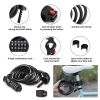 Khóa xe đạp cao cấp lõi thép không cắt, chống trộm, đổi mật khẩu, nhiều màu sắc 3