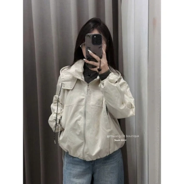 Khoác gió mũ 2s kẻ QCL1 - Siêu nhẹ, chống gió, giảm giá 351.500 VND