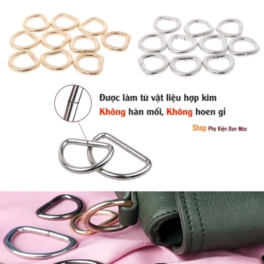 Khoen Chữ D Loại Tốt - Phụ Kiện Làm Túi Xách, Giảm Giá Từ 18.900 Đến 15.000 Khoen Chữ D Loại Tốt - Phụ Kiện Làm Túi Xách, Giảm Giá Từ 18.900 Đến 15.000