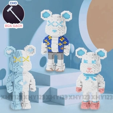 Khối xây dựng đồ chơi lắp ráp nhân vật hoạt hình lớn, búa mô hình Gấu Bears cho bé, giá chỉ 160.000₫